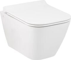 Seramiksan Saturn Rim-Out (Kanalsız) Asma Klozet + Creavit Gömme Rezervuar + Yavaş Kapanır Kapak