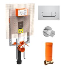 VitrA İntegra Square Rim-Ex Asma Klozet + Slim Duroplast Yavaş Kapak + Gömme Rezervuar  SET