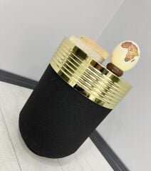 ELEGANT Dekoratif Gold Darbuka Siyah Sehpa 60cm