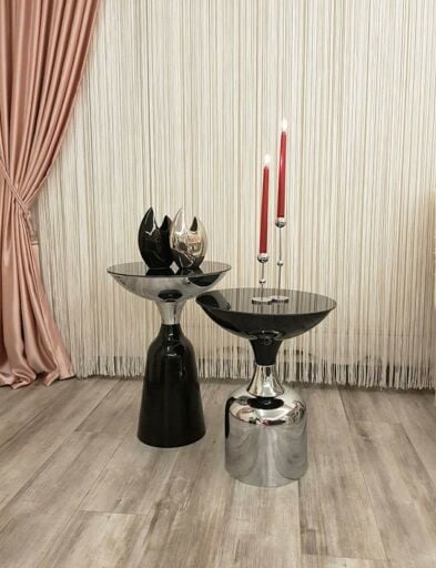 Dekoratif Metal Sehpa