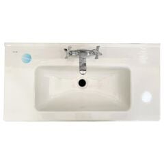 VİTRA Mia Antrasit Füme 80 cm Banyo Dolabı+Ayna+Lavabo+Aplik