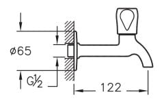 Artema A41584 Uzun Musluk Krom