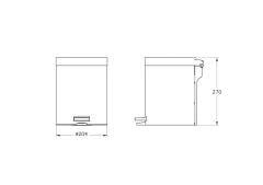 VitrA Base 100 Çöp Kovası 5 Litre Krom A44154