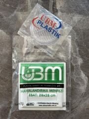 Ubm 28x28 Banyo Wc Havalandırma Menfezi Yapışkanlı (Cam Menfez Hediyeli)