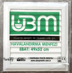 Ubm 49x52 Banyo Wc Havalandırma Menfezi Yapışkanlı (Cam Menfez Hediyeli)