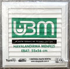 Ubm 55x56 Banyo Wc Havalandırma Menfezi Yapışkanlı  (Cam Menfez Hediyeli)