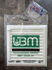 Ubm 55x56 Banyo Wc Havalandırma Menfezi Yapışkanlı  (Cam Menfez Hediyeli)