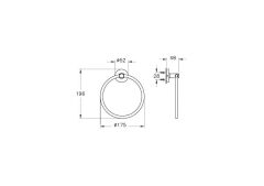 VitrA Base 100 Halka Havluluk Krom A44115