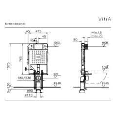 Vitra İntegra Asma Klozet+Vitra Yavaş Klozet Kapağı +Gömme Rezervuar Set