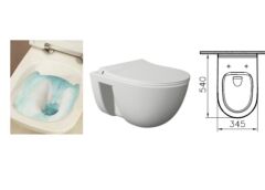 VitrA S40 Rim-ex  Kanalsız Asma Klozet+VitrA Duroplast İnce Kapak