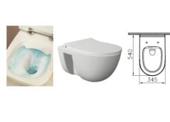 VitrA S40 Rim-ex  Kanalsız Asma Klozet+VitrA Duroplast İnce Kapak
