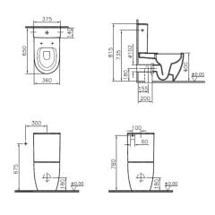 Vitra Sento Rim-ex Kanalsız Duvara Tam Dayalı Klozet Takımı