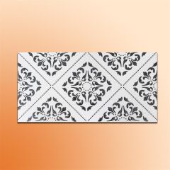 Mutfak Tezgah Arası Seramik Dekor Piero VİLLA SİYAH 30x60 cm