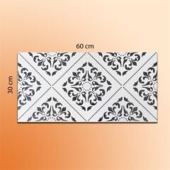 Mutfak Tezgah Arası Seramik Dekor Piero VİLLA SİYAH 30x60 cm