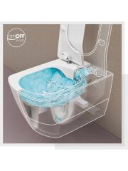 Creavit Elegant Rim-off Asma Klozet + Yavaş Kapanır Kapak + Creavit Gömme Rezervuar Set