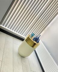 Dekoratif Gold Darbuka Beyaz Sehpa 60cm