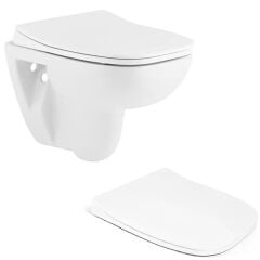 Seramiksan Petite Asma Klozet + Yavaş Kapanır Kapak + Creavit Gömme Rezervuar