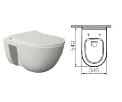 VitrA S40 Kanalsız Asma Klozet +VitrA Yavaş Kapanır Klozet Kapağı