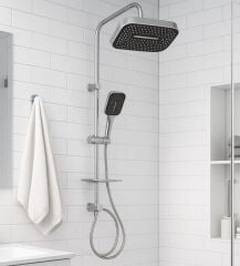 Artema Flow Square Banyo Bataryası + Doppo Prime Lux Tepe Duş Sistemi