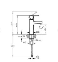 Artema Nora S Banyo Bataryası + Nora S Lavabo Bataryası + Doppo Prime Lux Tepe Duş Sistemi
