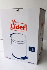 LİDER 5LT PEDALLI ÇÖP KOVASI-SİYAH