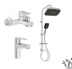 Artema Win S Banyo Bataryası + Lavabo Bataryası + Doppo Prime Lux Tepe Duş Sistemi