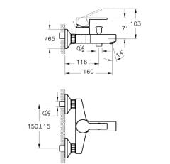 Artema Fold S Banyo Bataryası + Doppo Siena Lux Tepe Duş Sistemi