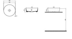 QUARTER BATH Round Line Tezgah Üstü Lavabo 45
