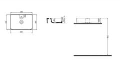 QUARTER BATH Rapid Line Tezgah Üstü Lavabo 50x35