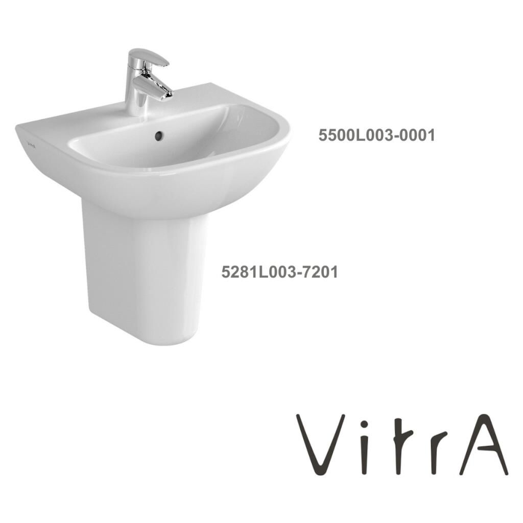 Lavabo 45 cm 5500L003-0001, Yarım Ayak 5281L003-7201