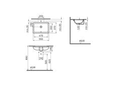 Vitra S20 Tezgah Altı Lavabo 48cm Beyaz 7475B003-0618