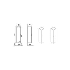 Mia 66168 Boy Dolabı, 35 cm, Cordoba