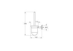 Vitra Base 100 Duvardan Tuvalet Fırçalığı Krom A44118