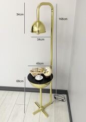 Karanfil Gold Tek Sehpalı Lambader