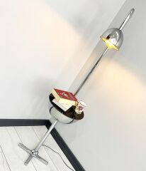 Karanfil Gümüş Tek Sehpalı Lambader