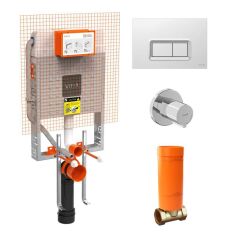 Seramiksan Petite Kanalsız Rim-Out Asma Klozet + Yavaş Kapanır Kapak + VitrA Gömme Rezervuar