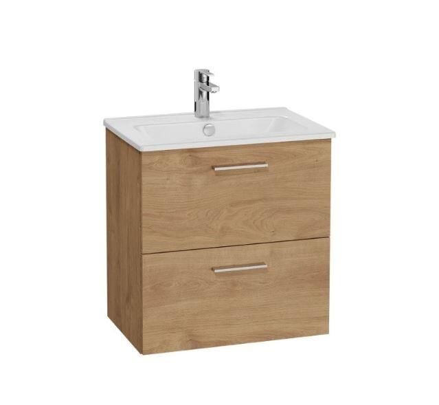 Mia 60 cm Çekmeceli altın meşe alt dolap + lavabo