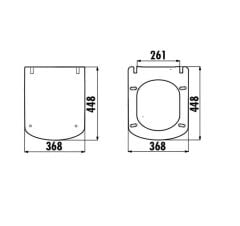 EG321 Elegant Rim-Off Kanalsız Duroplast Yavaş Kapanan Klozet Kapaklı Kömür Karası Mat Siyah Set