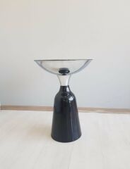 Olympos Dekoratif Parlak Siyah Model Krom Sehpa 50 ve 55 cm