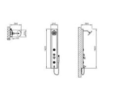 VİTRA MASAJLI DUŞ SİSTEMİ 'MOVE MDS' ANTRASİT