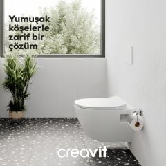 TP325 Terra Asma Klozet + Creavit Yavaş Kapanır Kapak