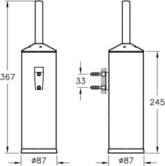 VitrA Arkitekta Tuvalet Fırçalığı, Duvardan, Parlak Paslanmaz Çelik A44287
