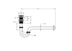 Krom Lavabo Sifonu Pop-up Q32mm U borulu