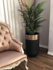 DEKORATİF BÜYÜK GOLD SAKSI, Darbuka Saksı 50 cm