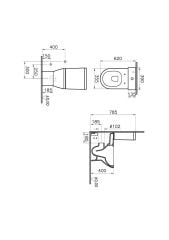 VitrA İntegra Kanalsız Rimex Klozet+VitrA Duroplas yavaş Kapak+VitrA Basmalı İç Takım