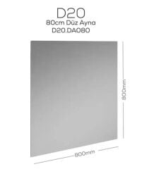 Vitra Mia 80 cm Beyaz Banyo Dolabı + Creavit 80 cm Ayna  SET