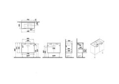 Vitra Mia 80 cm Beyaz Banyo Dolabı + Creavit 80 cm Ayna  SET