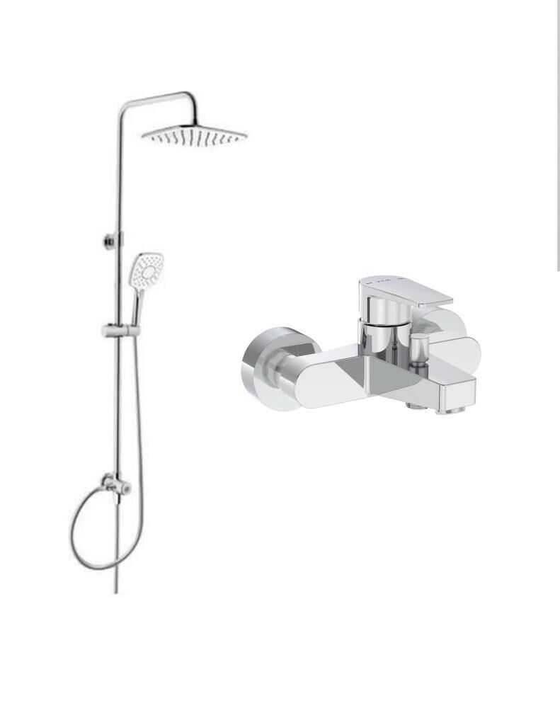 Artema Flow Square Krom Banyo Bataryası + Artema Ls20 Joy 3S Robot Tepe Dus Seti