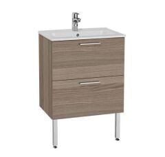 Vitra Mia 60 cm Cordoba Çekmeceli Ayaklı Banyo Dolabı + Creavit 60 cm Ayna  SET