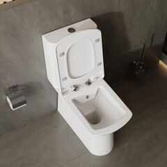 Nova Beyaz Kanalsız Duvara Sıfır Klozet Takımı NV361, Creavit Lara Yavaş Kapak